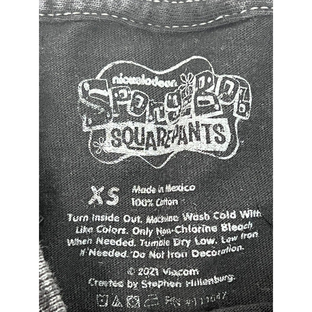 Spongebob Squarepants Black T SHIRT Authentic Licensed Unisex Size XS - Picture 4 of 6